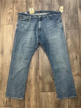 Polo Ralph Lauren The Varick Slim Straight Jeans Mens Size 42x32 Blue Denim